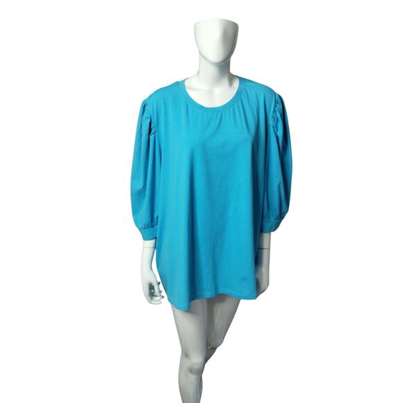 The Drop Womens Mariko Puff-Sleeve Crew-Neck Stretch Jersey T-Shirt size 5X 3pcs - Picture 8 of 13